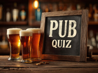 Enjoying a lively pub quiz night with drinks in a cozy atmosphere