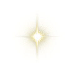 Yellow lens flare PNG with glowing rays, sparkle, and magical flash effects—perfect for overlays in fantasy, sci-fi, or light-themed digital designs.