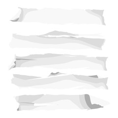 Obraz premium Torn paper strips background black torn vector