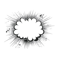 Fototapeta premium Comic speech bubble squar art illustration design vector