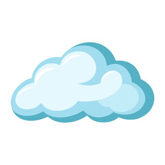 Cloud illustration simple blue vector