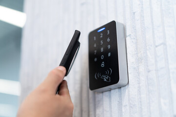 Unlock the smart door lock with a mobile phone