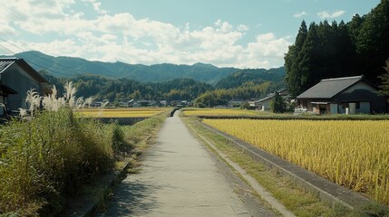 rural landscape with house