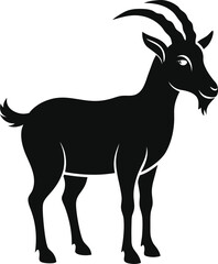 Obraz premium goat silhouette isolated on white