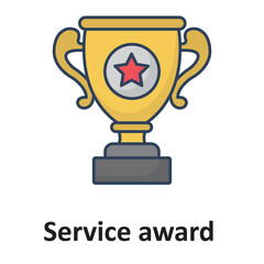 Service award :Vector Icon which can easily modify or edit
