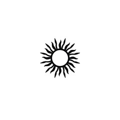 Fototapeta premium sun silhouette on white background