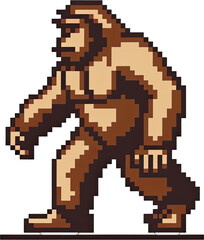 A large ape figure in a pixelated style.