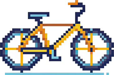 Obraz premium Pixel art of a bicycle.