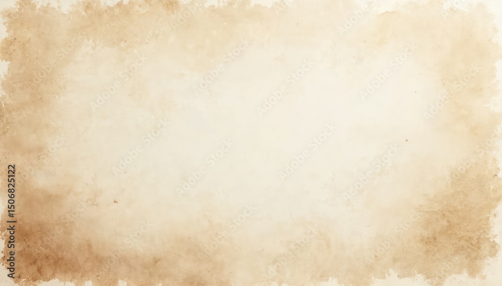 Poster beige watercolor texture background. old paper with brown stains. subtle paper pattern for art desig