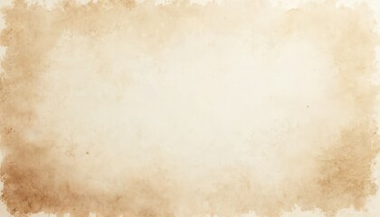 Fototapeta premium Beige watercolor texture background. Old paper with brown stains. Subtle paper pattern for art design. Antique grunge, vintage look. Light ivory and neutral colors.