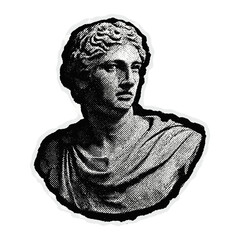 Fototapeta premium Classical bust art illustration vector