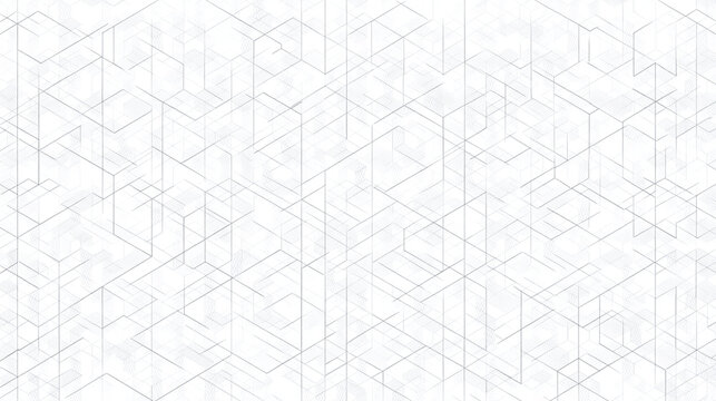 Fototapeta 幾何学模様が連なる白背景のラインパターン 