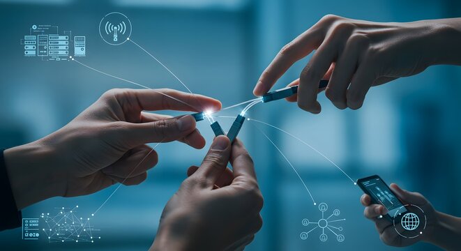 Fiber Optic Technology &ndash; High-Speed Internet and Data Transmission Concept