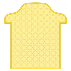 vector illustration of a yellow background with a frame, Islamic Background 