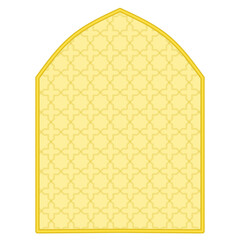 vector illustration of a yellow background with a frame, Islamic Background 