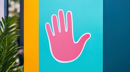 Large Banner Displaying Global Handwashing Campaign Message in Bright Colors and Engaging Design