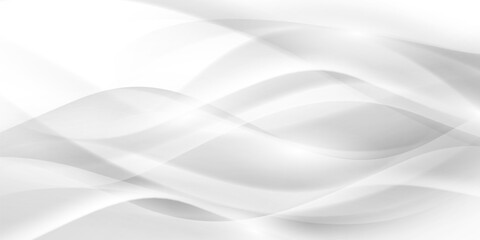 Abstract grey and white wave background with vector illustration.