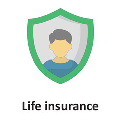 Life insurance :Vector Icon which can easily modify or edit