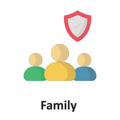 Family insurance :Vector Icon which can easily modify or edit