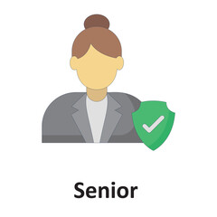 Senior insurance :Vector Icon which can easily modify or edit