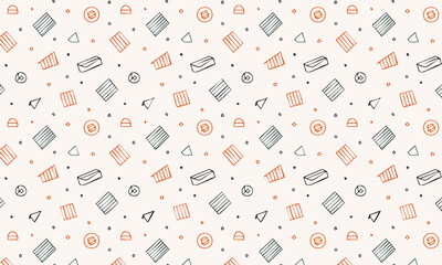 Dynamic Thin Line Geometric Design for Stationery and Textiles