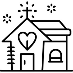 Church Icon Vector Element