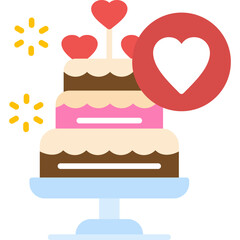 Wedding Cake Icon Vector Element
