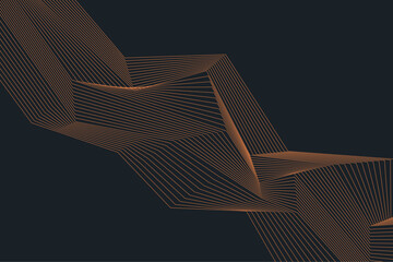 Elegant abstract background with linear polygon shapes resembling a 3D topographic map structure