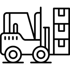 Forklift Icon Vector Element