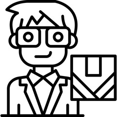 Delivery Man Icon Vector Element