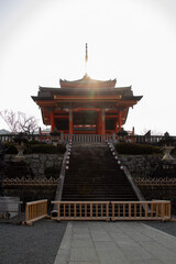 Naklejka premium Buddhist temple in Kiyomizu-dera, Kyoto, Japan