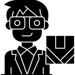 Delivery Man Icon Vector Element