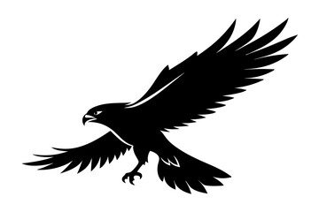 Obraz premium Eagle Silhouette in Flight Symbol of Power