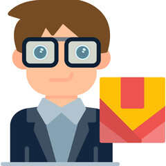 Delivery Man Icon Vector Element