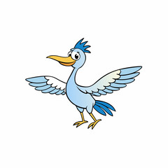 Obraz premium Elegant Bird in Full Flight