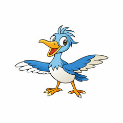 Majestic Bird with Wings Spread