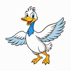 Waterbird in Flight Pose