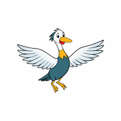 Avian Wings in Mid Flight