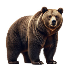 Fototapeta premium brown bear isolated on white