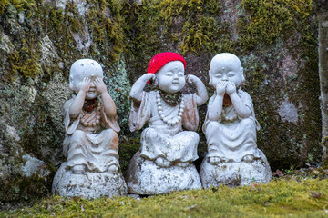 The 500 Rakan Statues in Miyajima island, Japan