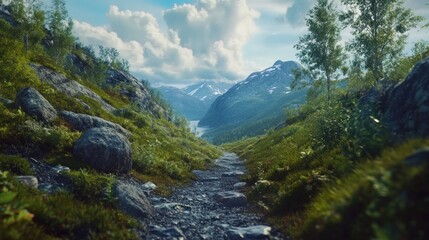 Obraz premium Mountain path, scenic view