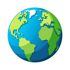 Globe 3d Earth illustration vector with white background