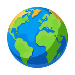 Globe 3d Earth illustration vector with white background