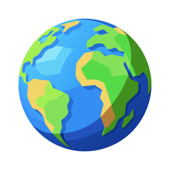 Naklejka premium Globe 3d Earth illustration vector with white background