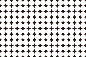 White Dots Pattern on Black Background