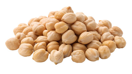 Fototapeta premium Chickpeas, legume, garbanzo beans, isolated on transparent background