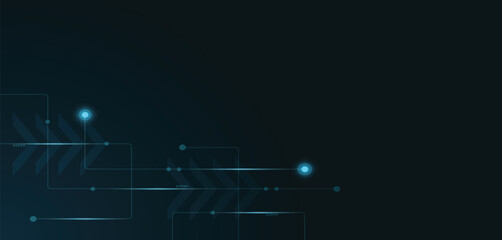 abstract geometric connect lines dots simple technology background. vector