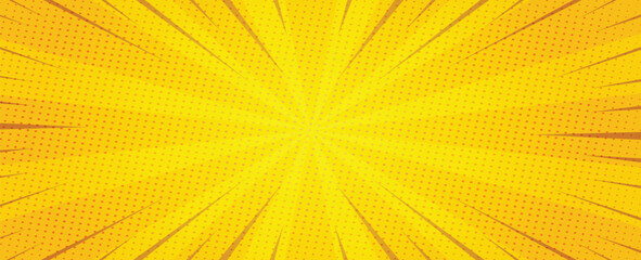 Naklejka premium abstract yellow comic zoom.