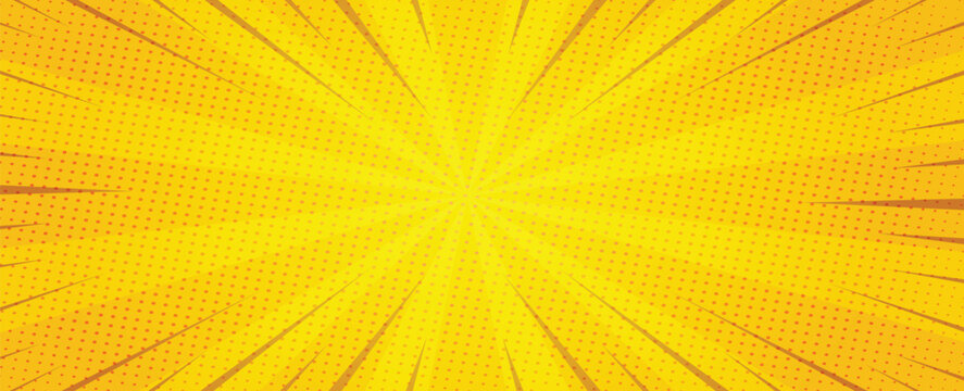 abstract yellow comic zoom.