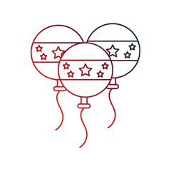 balloons gradient outline icon with white background vector stock illustration